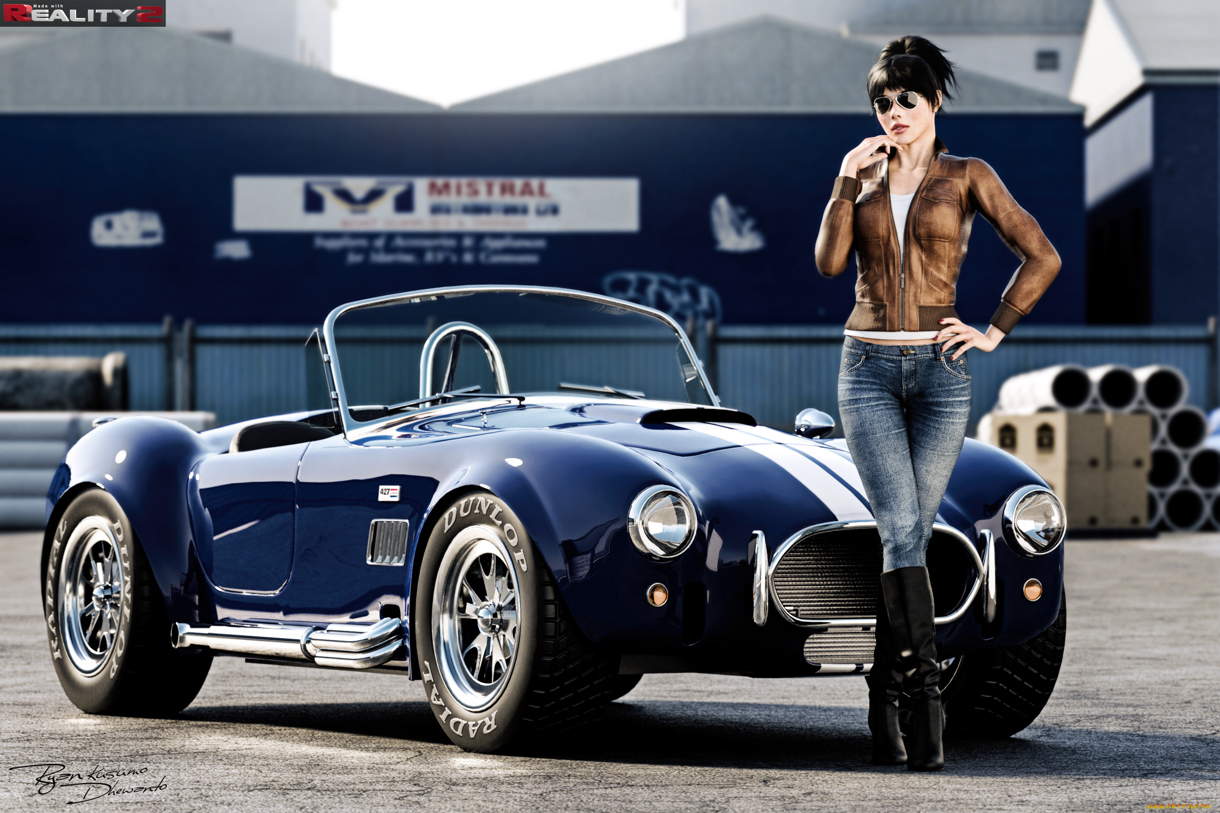 , 3d car&girl, , 